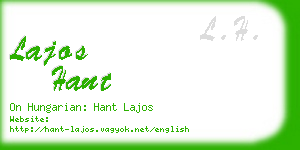 lajos hant business card